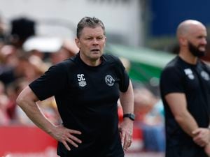 Steve Cotterill during his final match in charge of Salop (AMA)