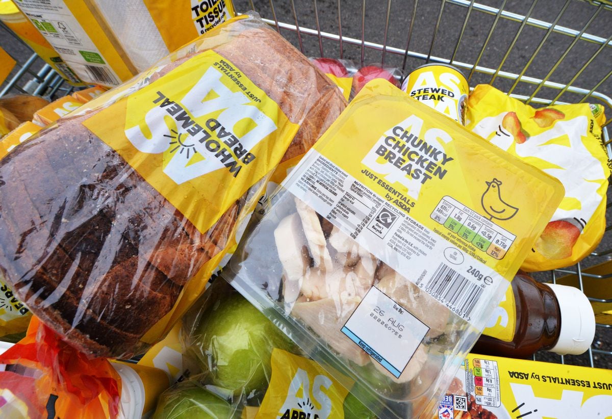 Mark Andrews filled a trolley for £22 from Asda's Just Essentials range