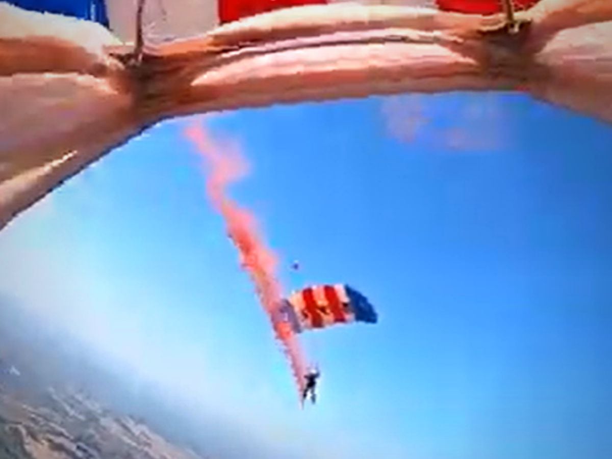 The footage shows just how skilled the RAF Falcons are