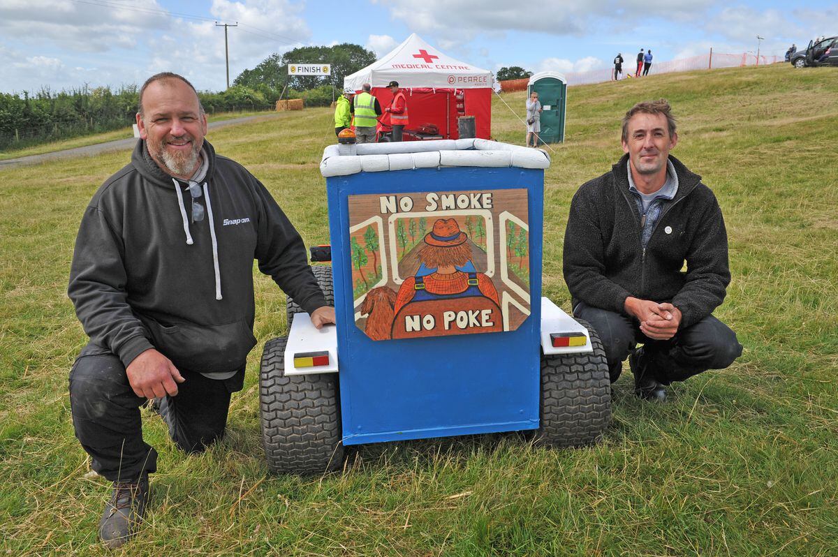 Mike Slater and Dave Bithell with their creation