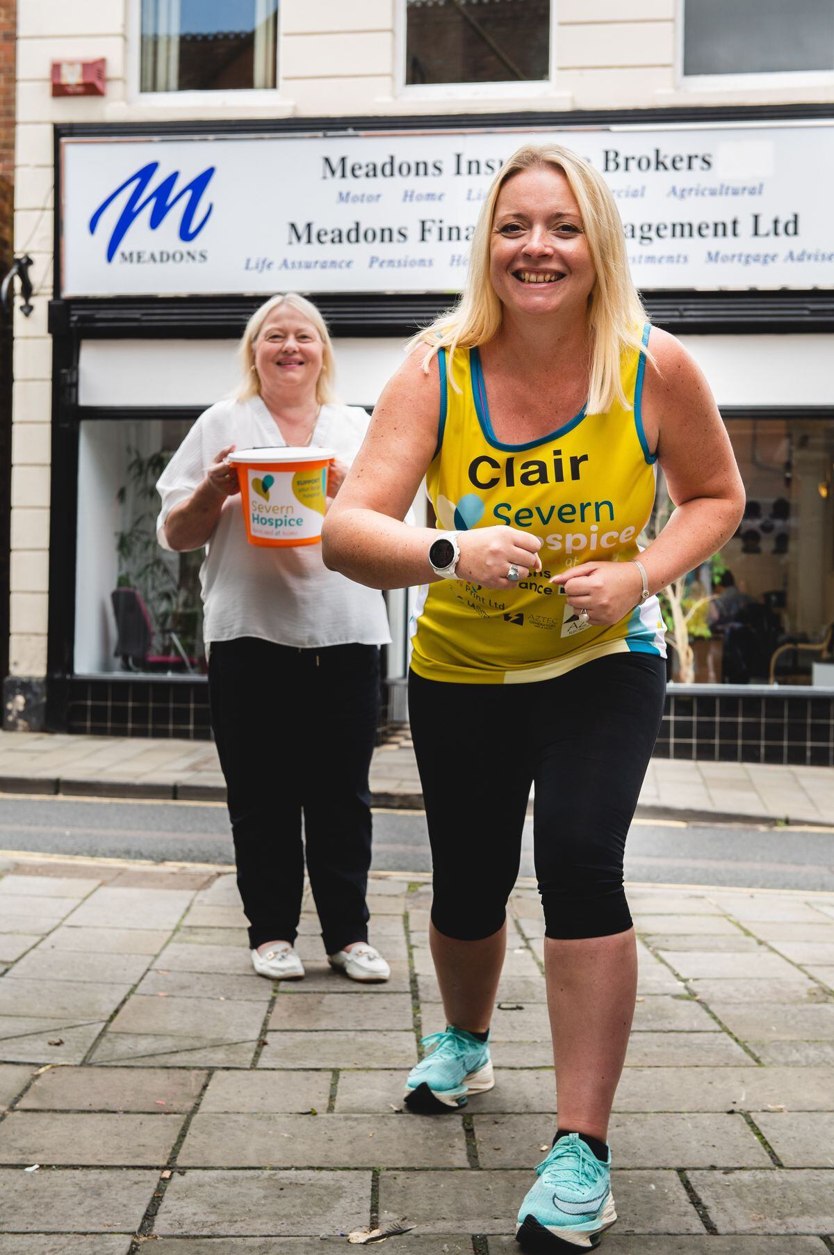 Clair all set for her marathon effort. Photo by Malcolm Hart