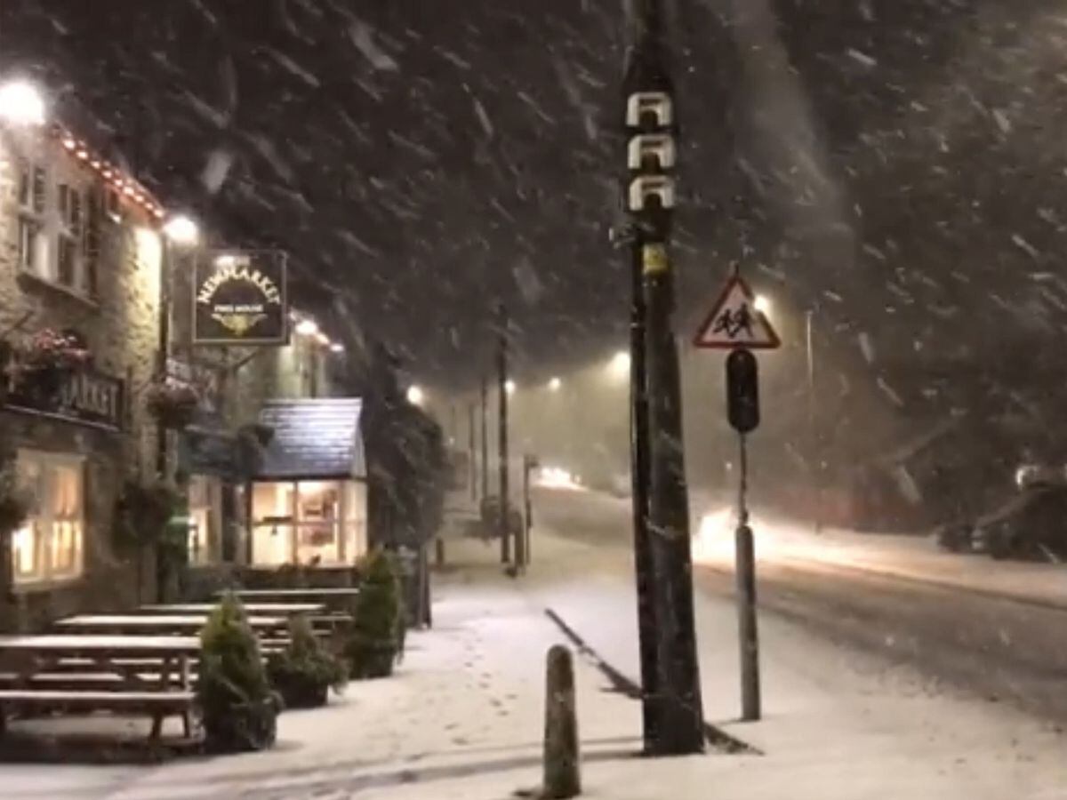 Snowfall in Hedley Hope, County Durham (TeesPix/PA)