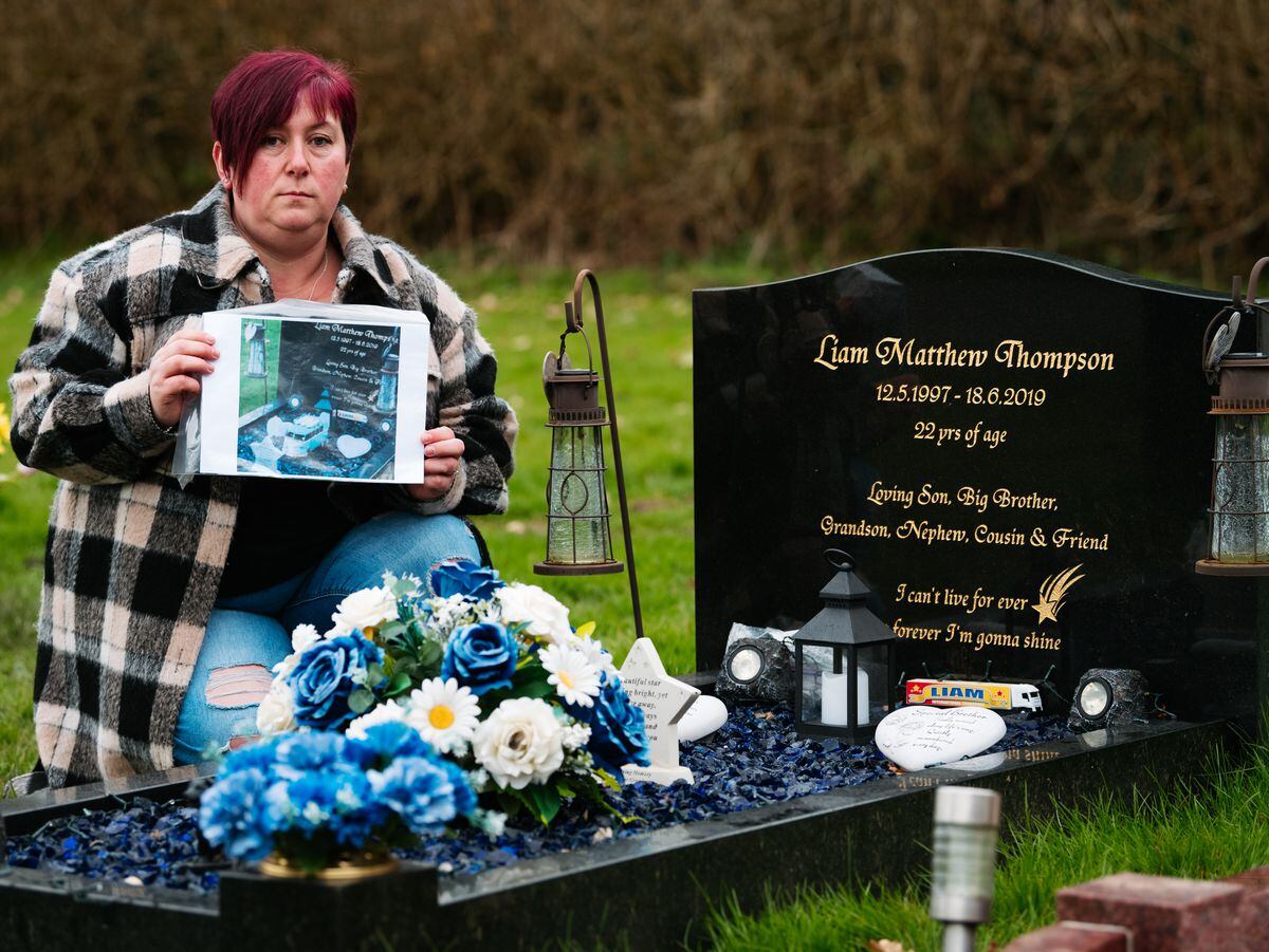Kerry Thompson has spoken out after items were taken from the graves.