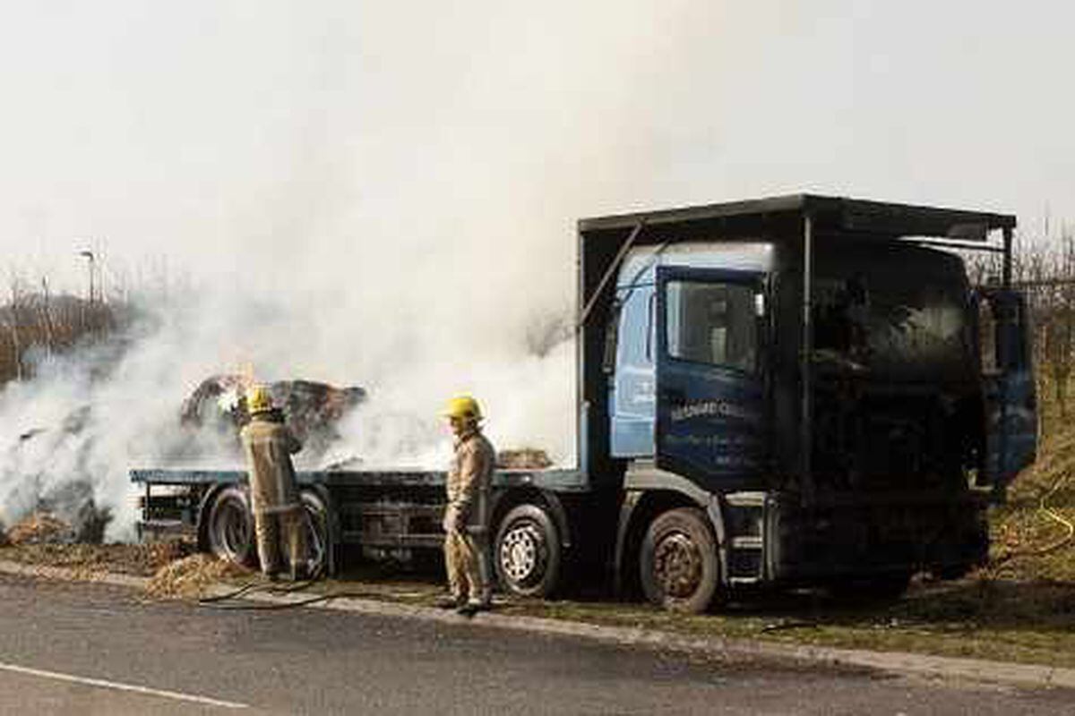 Lorry fire causes traffic misery in Hodnet