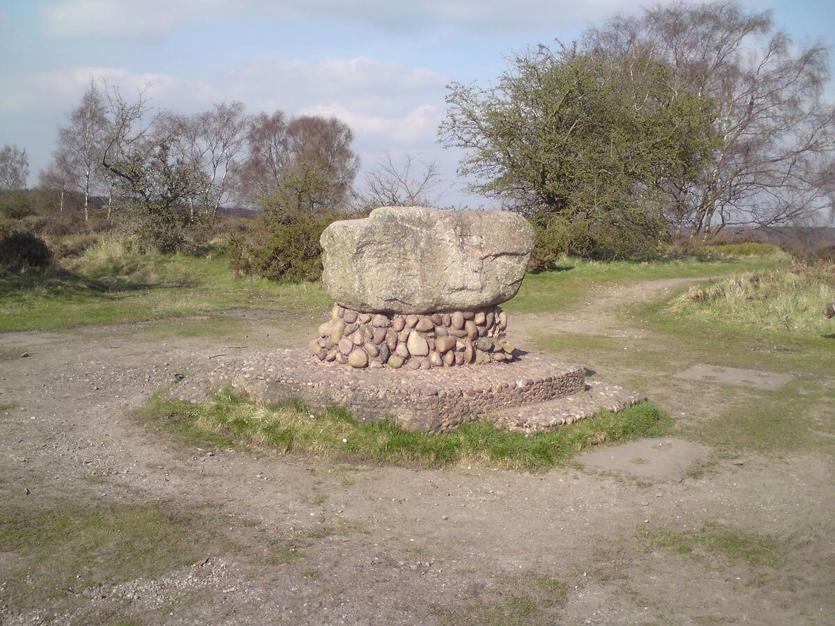 The glacial boulder is a Cannock Chase landmark and popular rendezvous spot for organised walks.