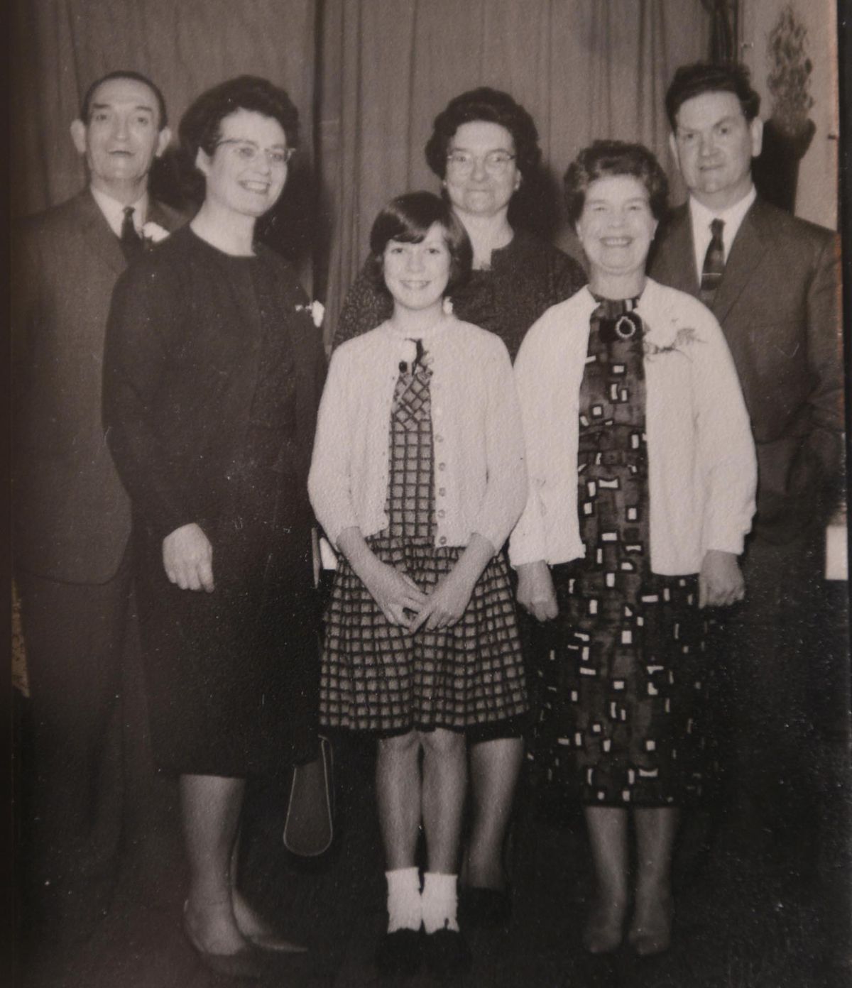 Gladys, front right, pictured in the 1960s