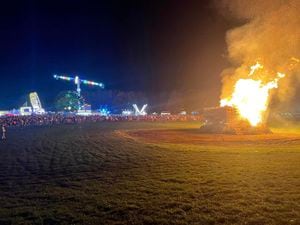 Donnington bonfire took place on Saturday night, with about 10,000 people in attendance. Photo: Donnington Bonfire. 