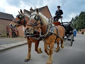 Heavy horses trotted the streets of Blists Hill