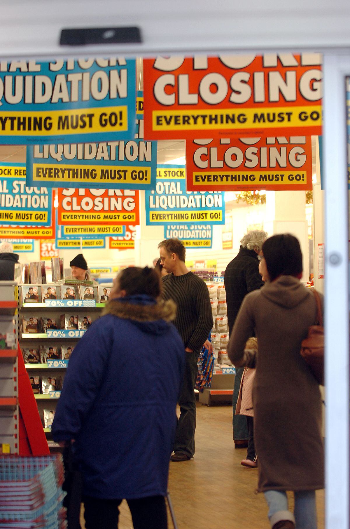 The last day of trading at Woolworths in High Street, Newport – December 27, 2008.