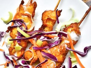 Chicken satay with homemade dip