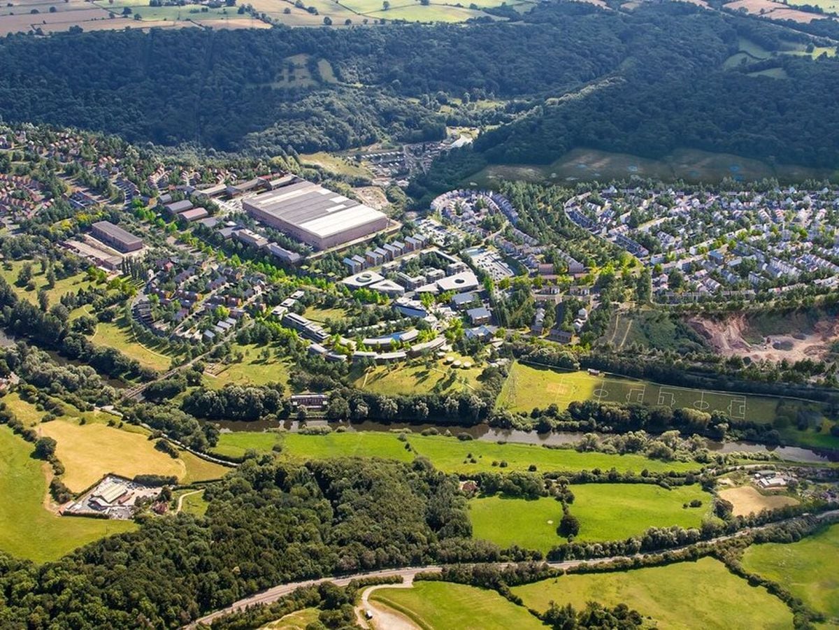A developer's impression of the plans for the Ironbridge Power Station site