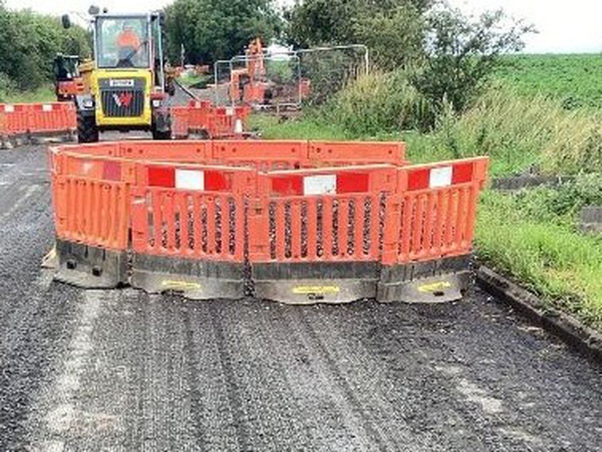 Work being carried out on the A41. Photo: Telford & Wrekin Council.