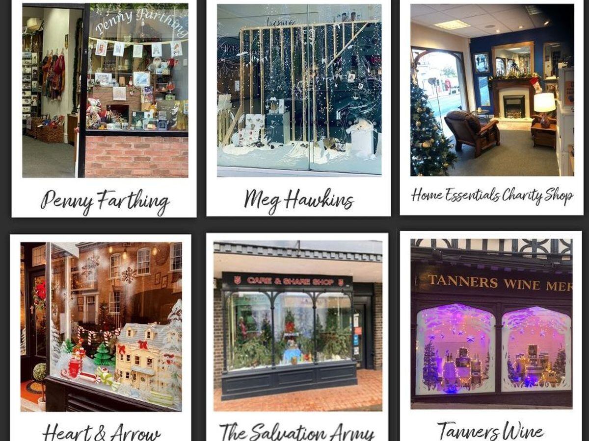 Some of the Christmas window displays in Shrewsbury