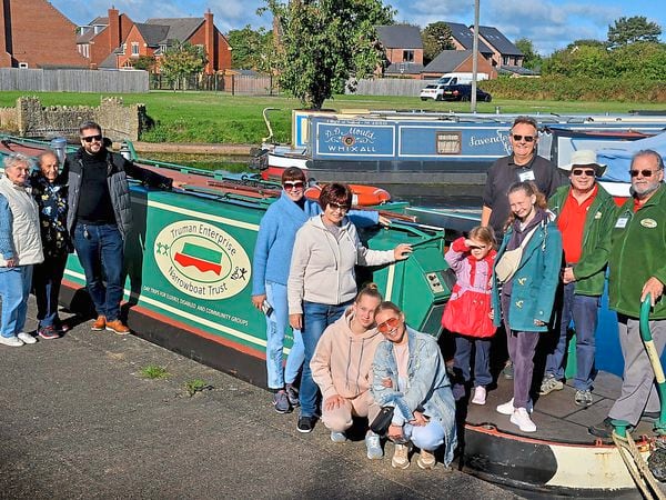 Volunteers with the Truman Enterprise Narrowboat Trust took the Ukrainian refugees for a day trip on the boat