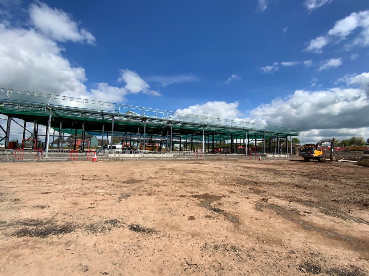 Work taking place on the new Ludlow Sainsbury's store