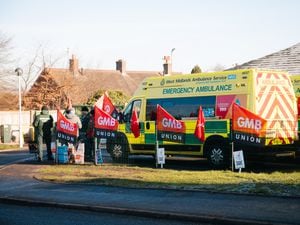 Ambulance Strike - Donnington Ambulance Hub, Telford. GMB Union..
