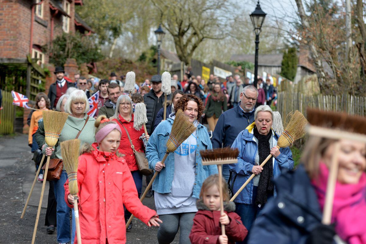 Hundreds joined the procession as part of the Blists Hill 50th birthday celebrations.