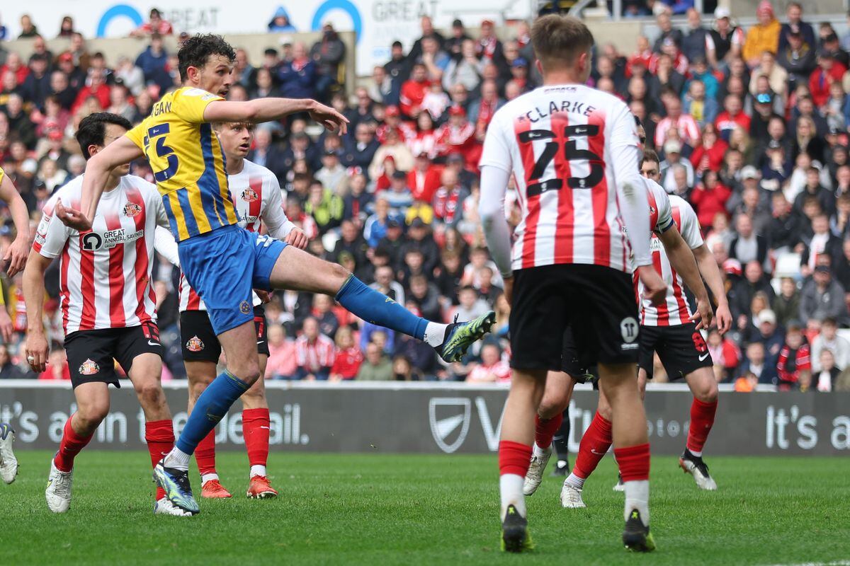 Tom Flanagan netted his first goal for Town at the home of former club Sunderland in April (AMA)