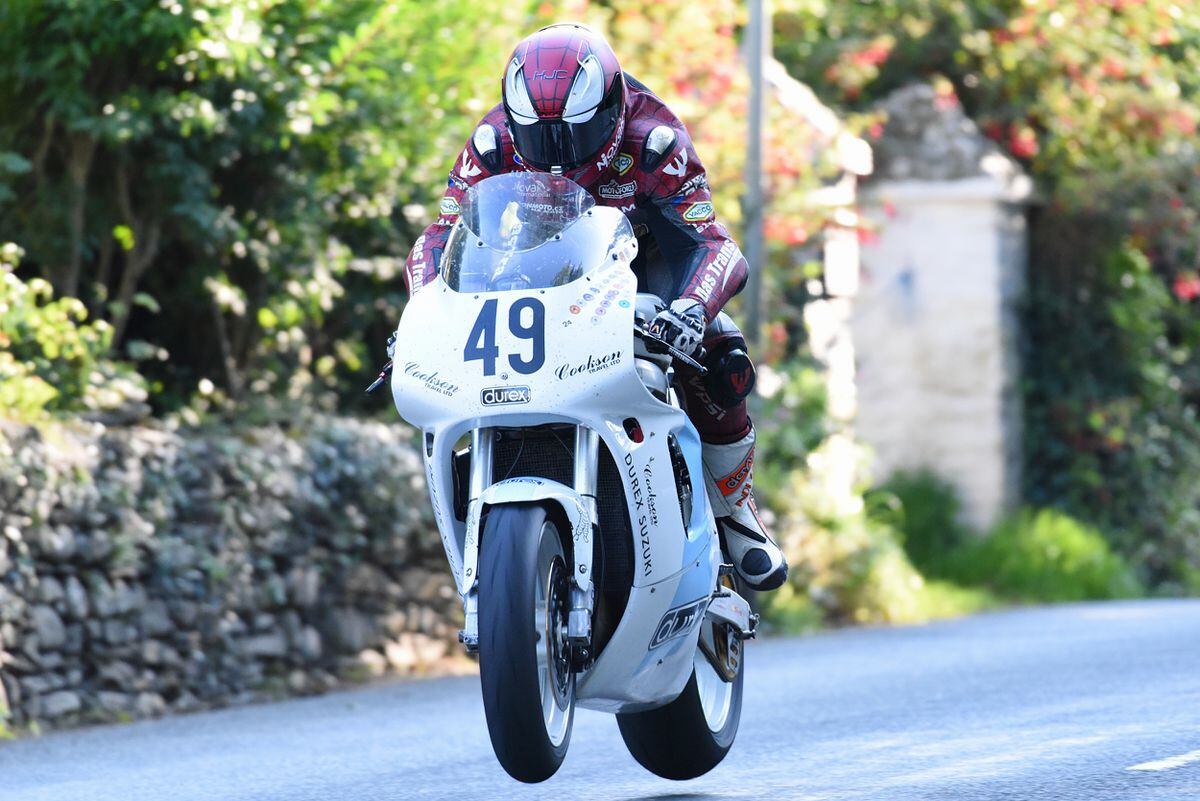 Czech roads star Michal Dokoupil rode his Cookson Travel Suzuki 750 to a superb 10th place in the Classic TT Superbike race. Picture: ottpix@btinternet.com
