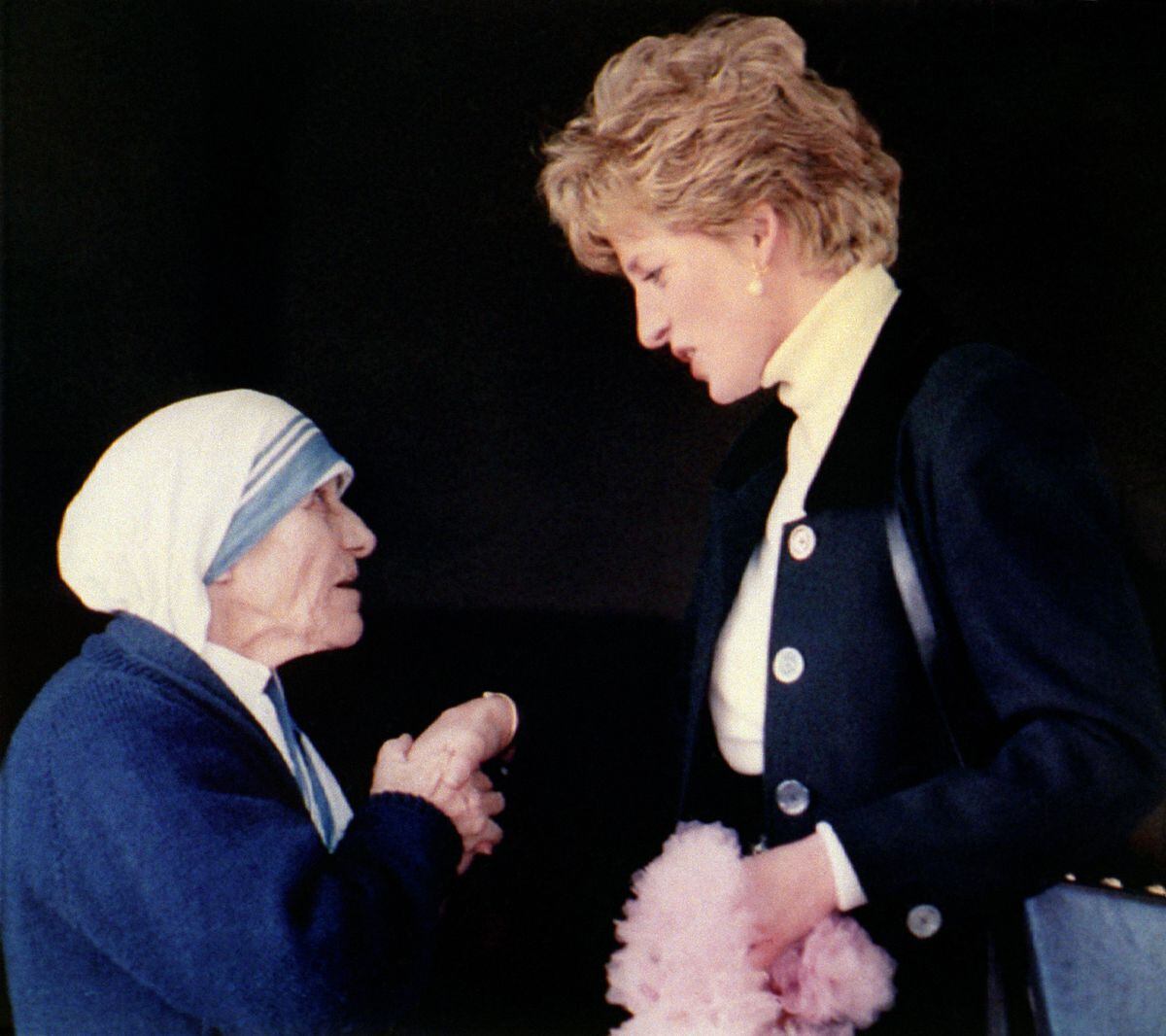 Diana, Princess of Wales meeting Mother Teresa 