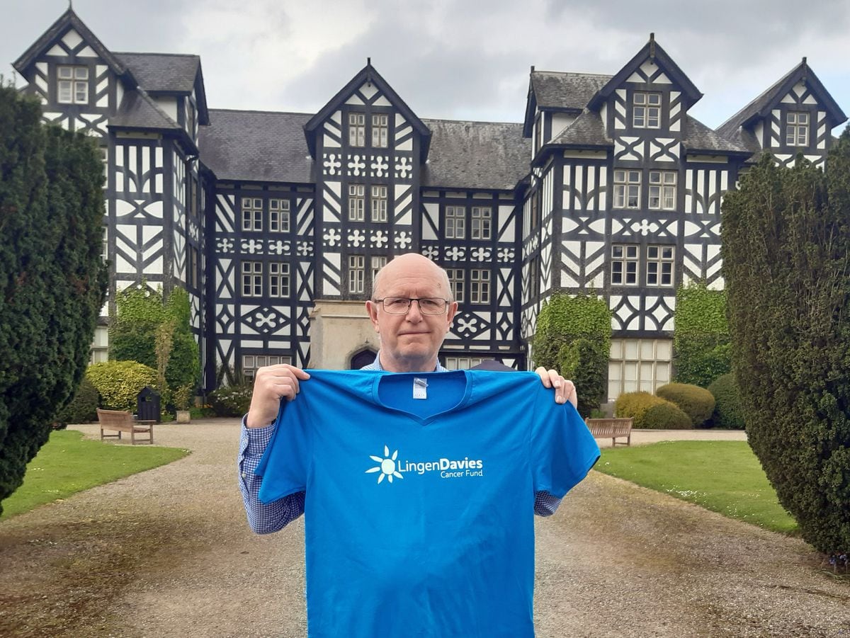 Duncan at Gregynog Hall checking out the route 