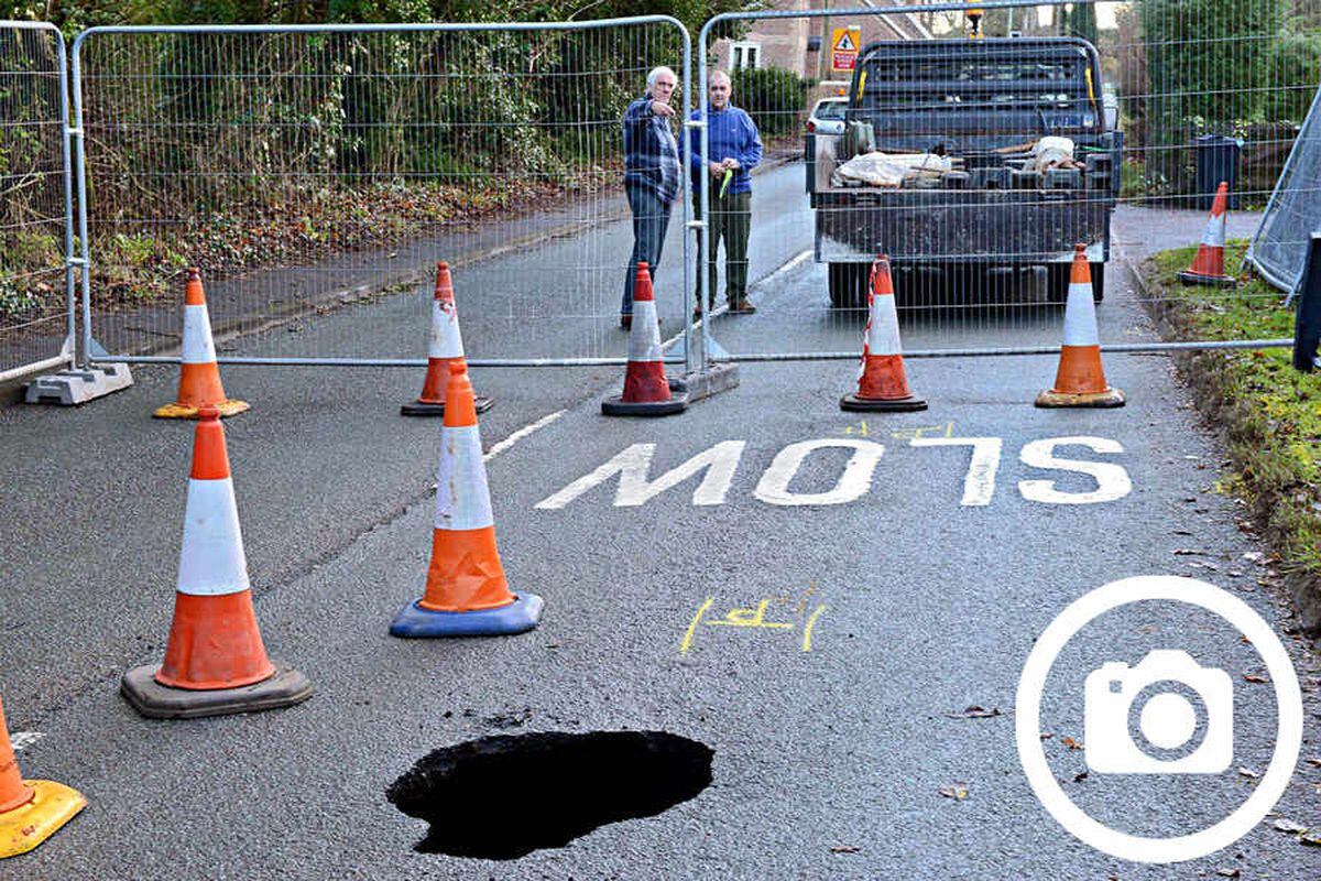 Ironbridge road remains closed after hole opens up