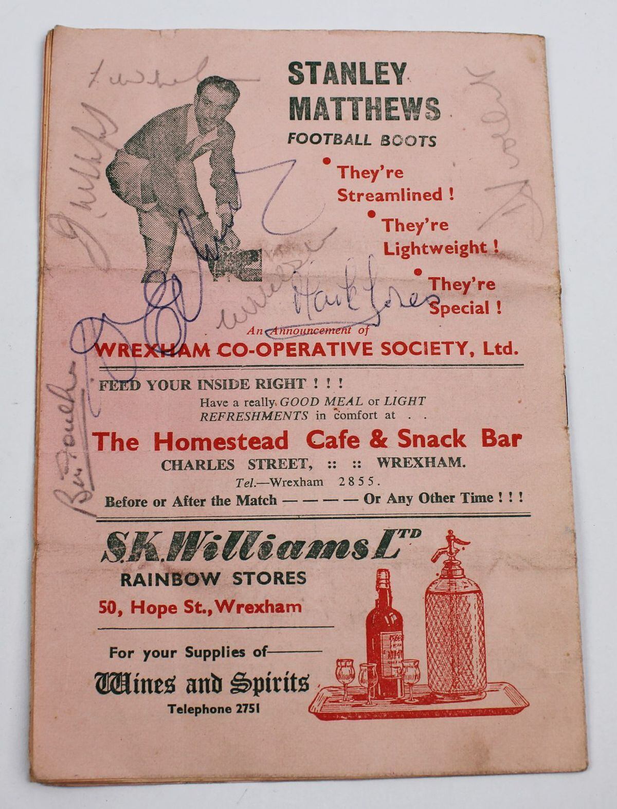 The programme was signed by the Busby Babes