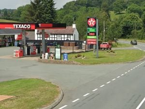 Hardings garden centre, petrol station and convenience store at Groes lwyd on the outskirts of Guilsfield - from Google Streetview.