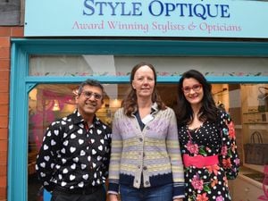 Left to right, Sam Dave, Style Optique, Helen McSherry, Market Drayton Food Bank, Eva Dave, Style Optique