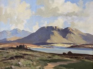A Donegal landscape oil painting by Maurice C. Wilks estimated at £1,500-£2,000.