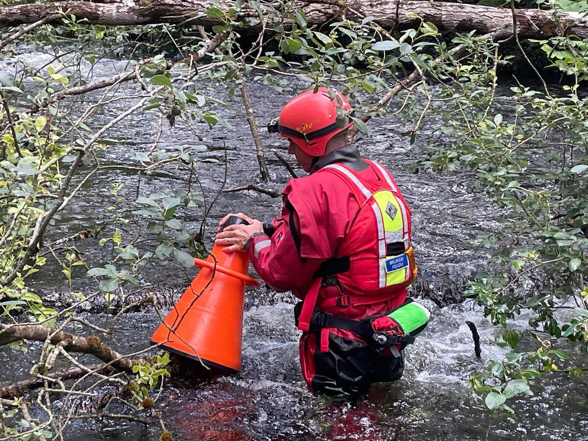 A search and rescue volunteer in Llanidloes