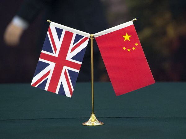 British and Chinese flags