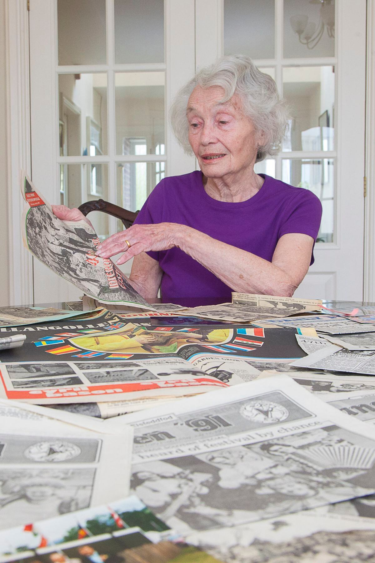 Eisteddfod volunteer Moira Humphreys, 92