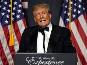 Donald Trump speaks at Mar-a-Lago