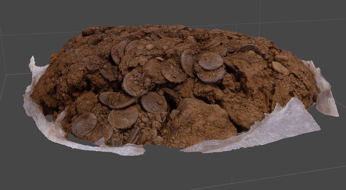 A 3D image of the Gobowen Hoard. Picture: Portable Antiquities Scheme