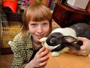  Anis Byron with Dutch the rabbit