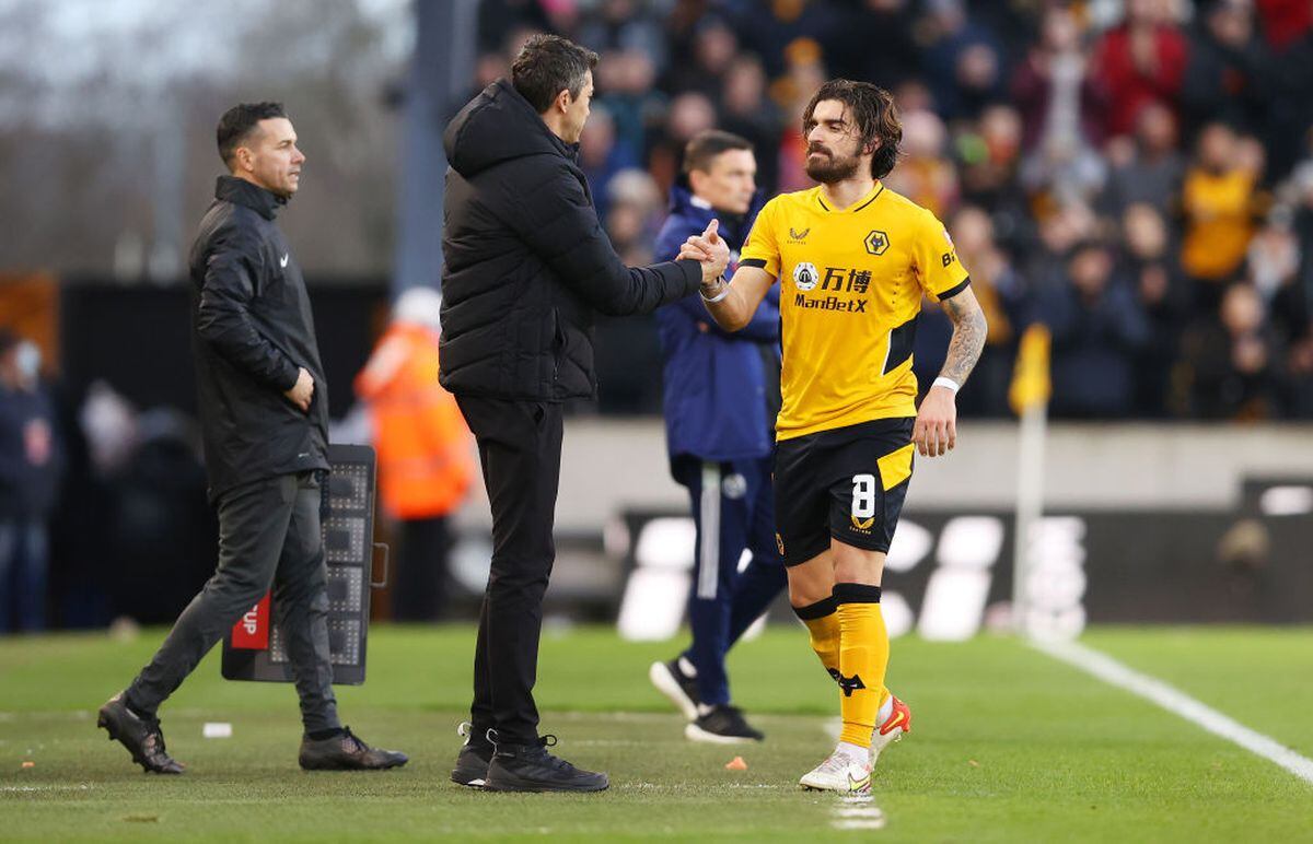 Bruno Lage and Ruben Neves (Photo by Jack Thomas - WWFC/Wolves via Getty Images).