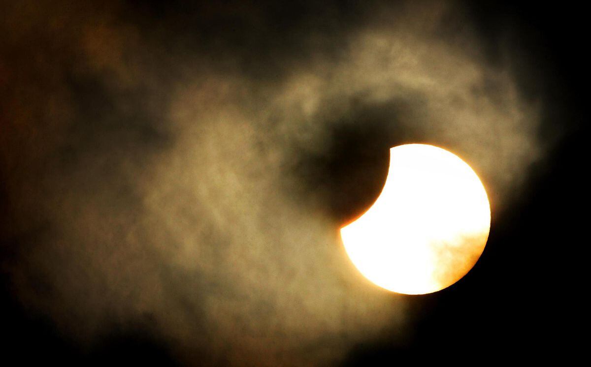 Only a relatively small portion of the sun is likely to be obscured. Photo: Lewis Whyld/PA Wire