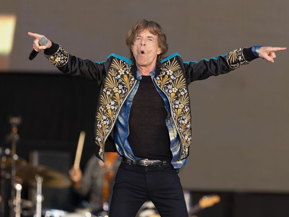 Mick Jagger of The Rolling Stones performing during the British Summer Time festival at Hyde Park in London