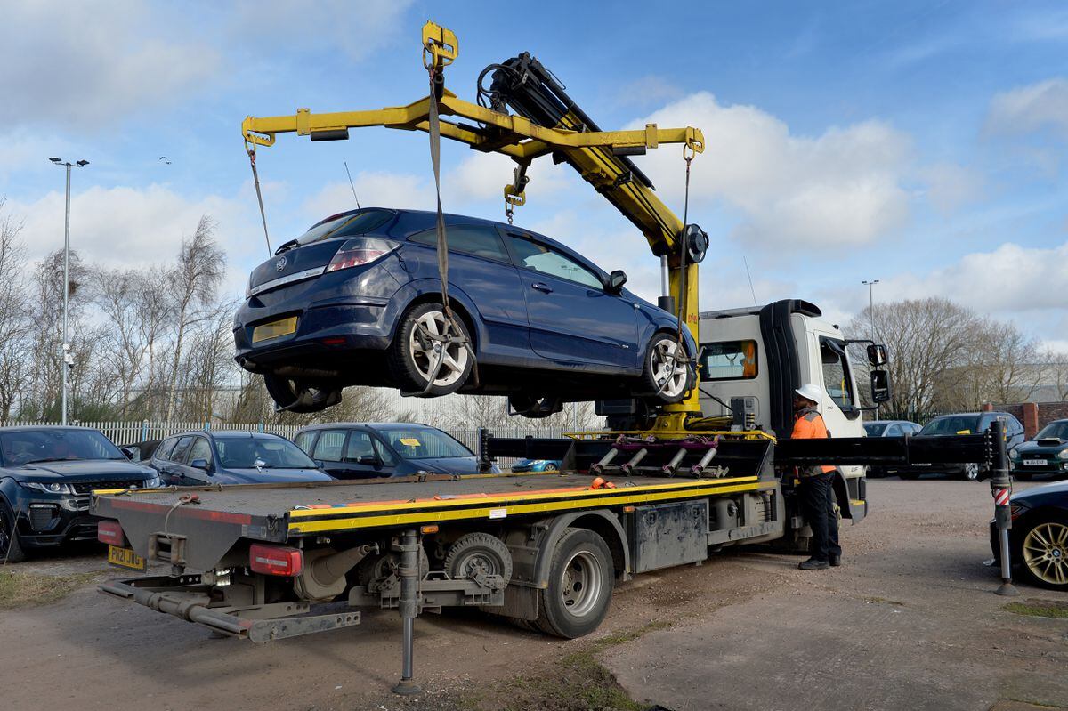 Another untaxed car arrives at the DVLA storage pound