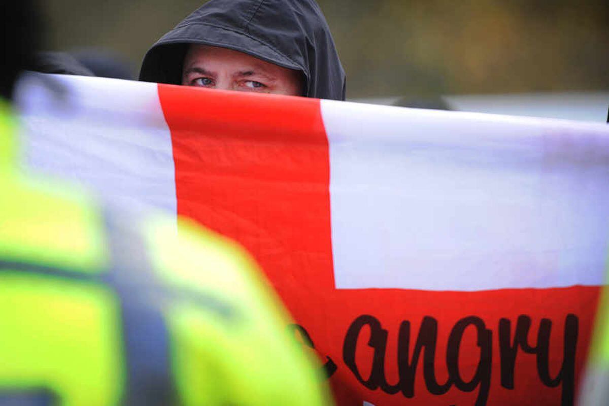 English Defence League Telford protest - video and pictures