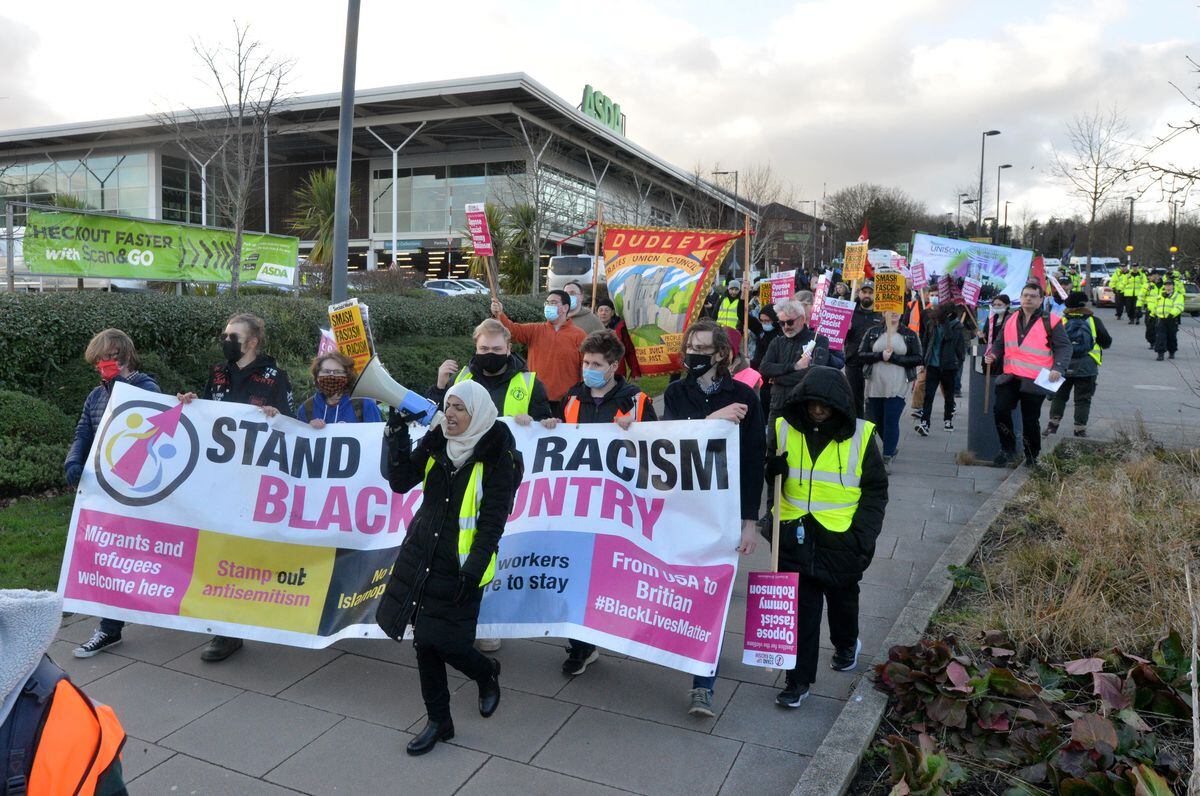 The anti-racism protest