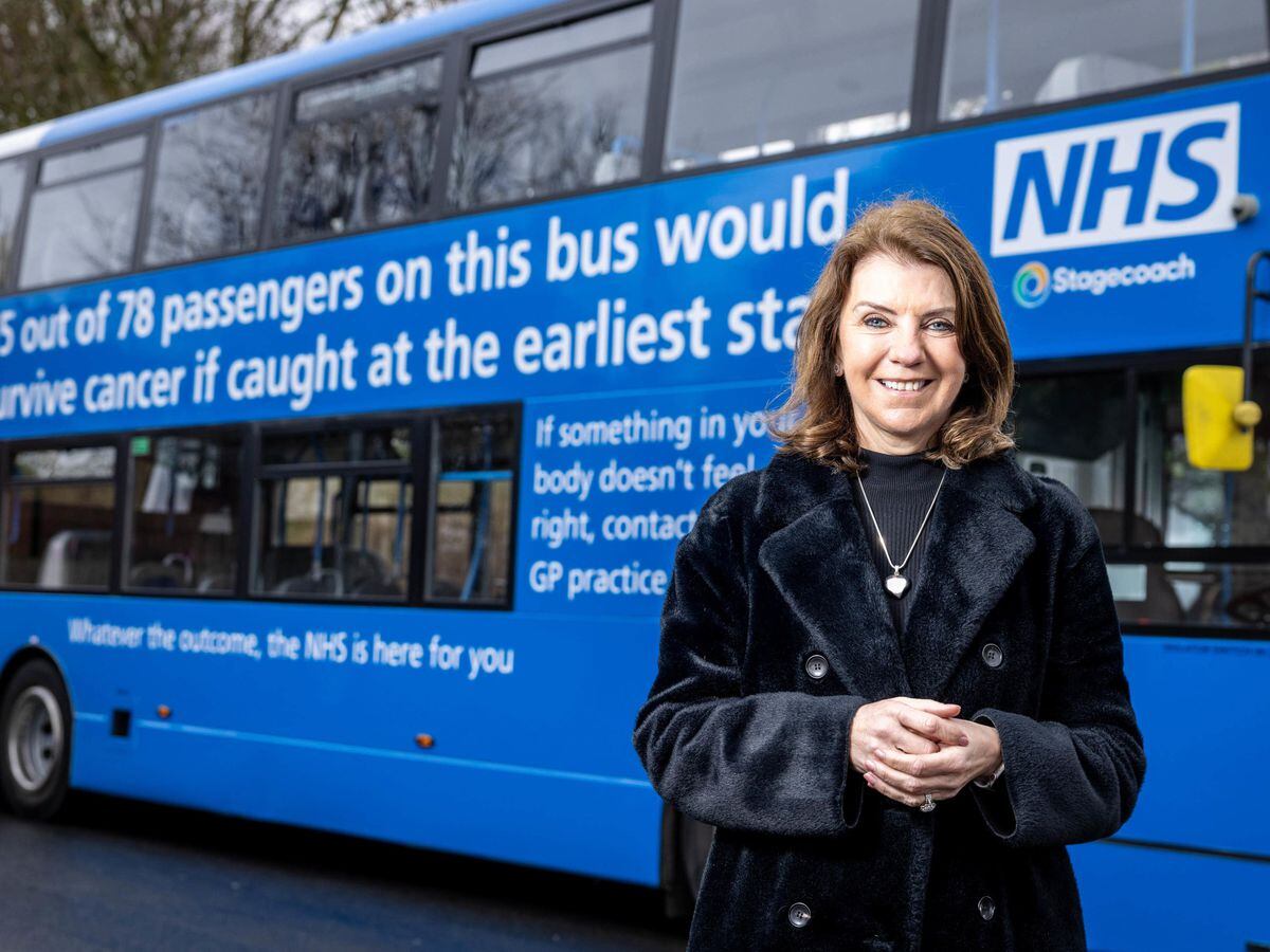 NHS Bus-ting Cancer Tour bus