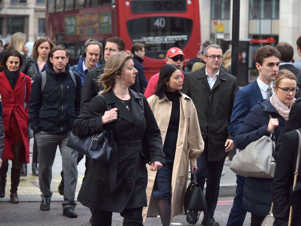 Commuters in London