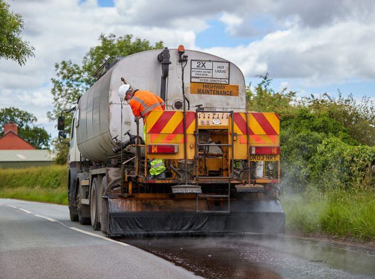 Around 66 roads in the county are to be 'dressed' by Shropshire Council