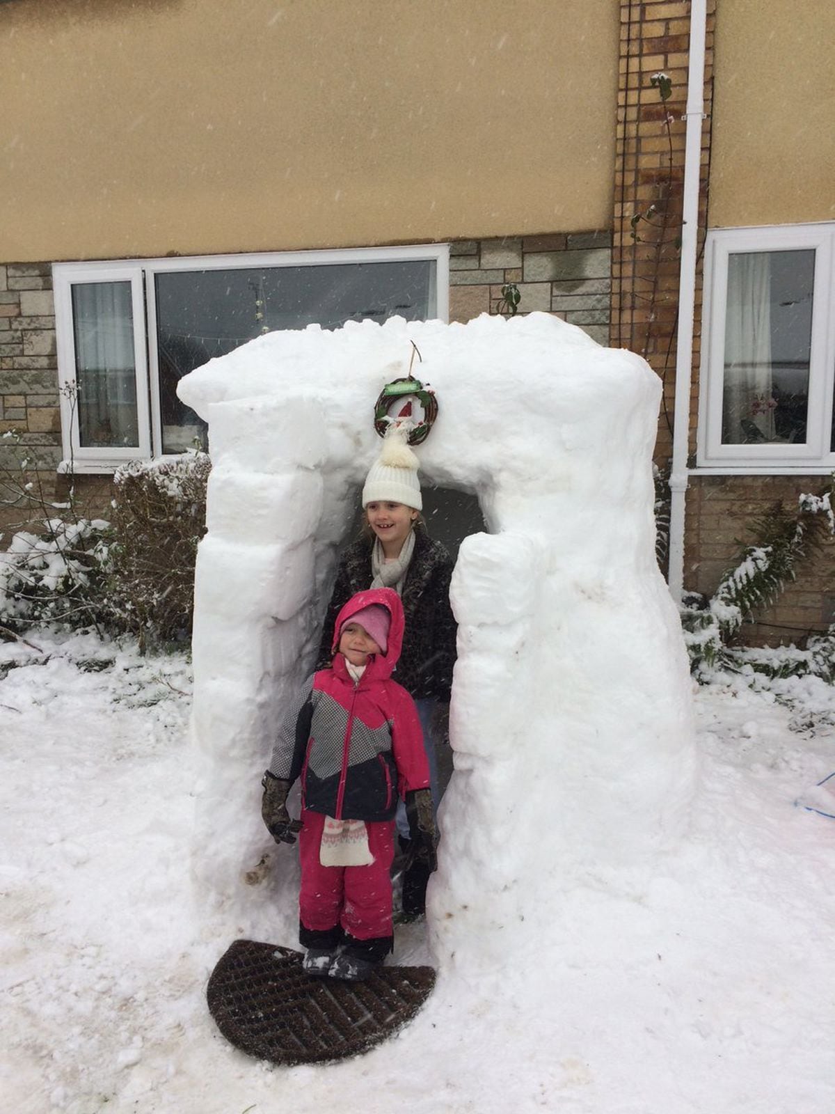 Amy's picture of the completed igloo in Wesley Drive, Ketley Bank 