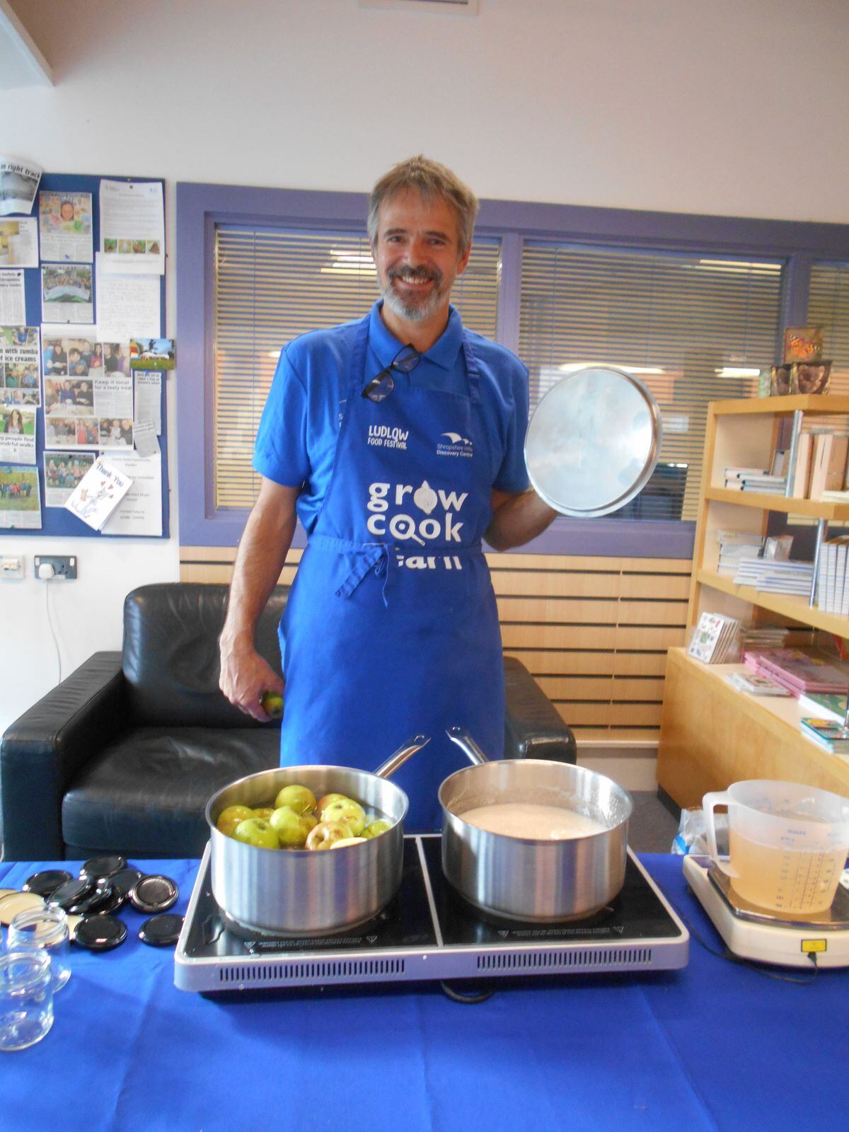 Grant Wilson, the Discovery Centre Manager prepares to cook up a storm at The Shropshire Hills Food Festival in August.