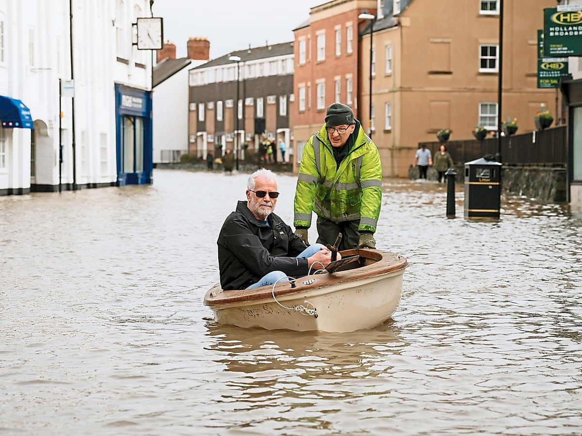 Shrewsbury was engulfed with water from the Severn in February, the latest in a long list of floods through the history of the town