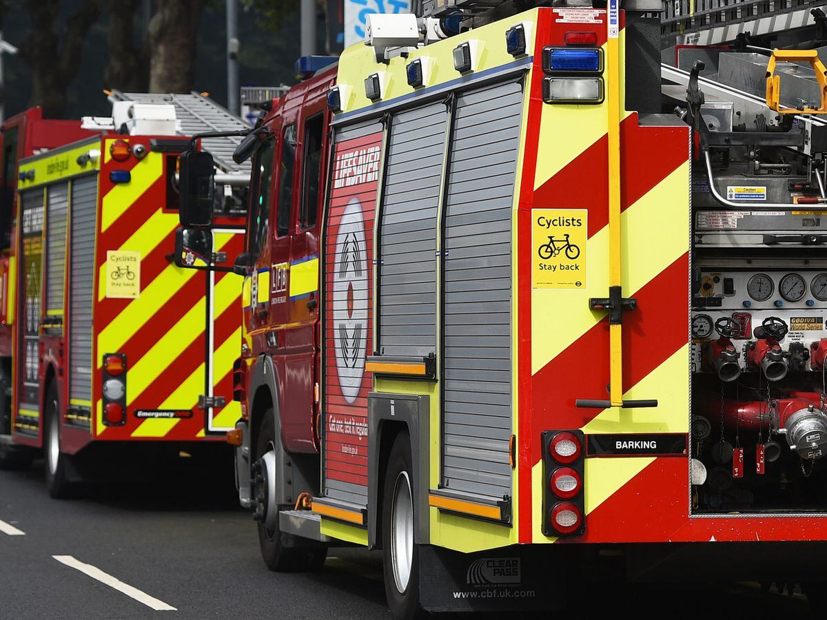 The fire service was called out to two incidents in less than two hours