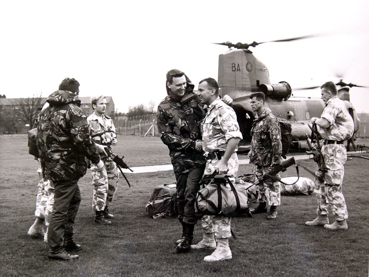 RAF Stafford personnel returning from the Gulf War in 1991